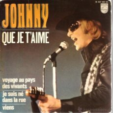 Discos de vinilo: EP JOHNNY HALLYDAY : QUE JE T´AIME + 3 