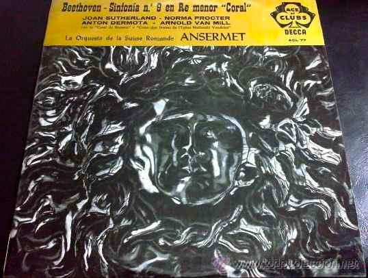 Discos de vinilo: BEETHOVEN, SINFON&Iacute;A N&ordm;9 EN RE MENOR CORAL - DIRECTOR E ANSERMET - LP