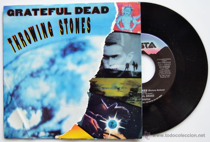 Vinyl records: GRATEFUL DEAD-THROWING STONES-WHEN PUSH COMES TO SHOVE -PROMOCIONAL- (ARISTA SINGLE 1987) USA