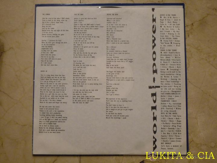 Discos de vinilo: SNAP! WORLD POWER - ARIOLA 1990. - Foto 3
