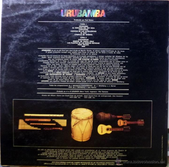 Discos de vinilo: Urubamba. Urubamba. CBS, Esp. 1974 LP - Foto 2
