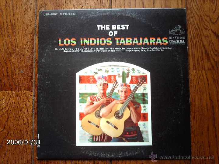 Disques de vinyle: the best of los indios trabajaras  -  edici&oacute;n canadiense