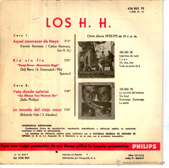 Discos de vinilo: LOS H. H. VETE DONDE QUIERAS - Foto 2
