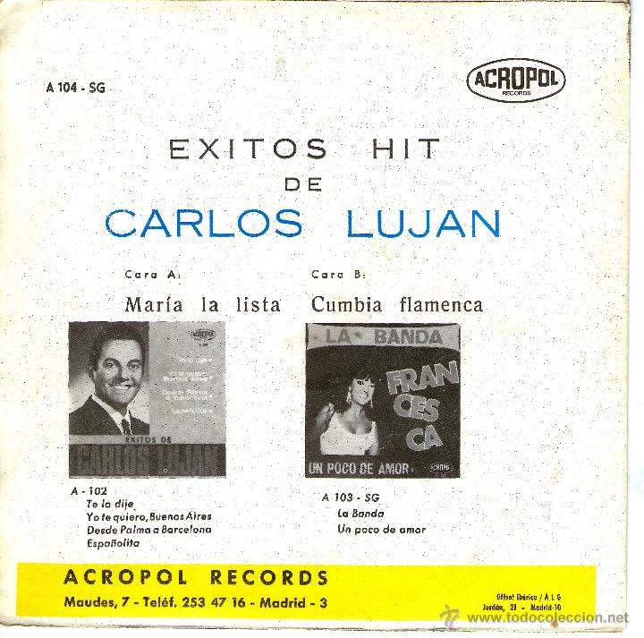 Discos de vinilo: carlos lujan-maria la lista - Foto 2