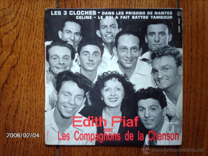 Discos de vinilo: edith piaf avec les compagnons de la chanson  -  les 3 cloches  +  3 - Foto 1