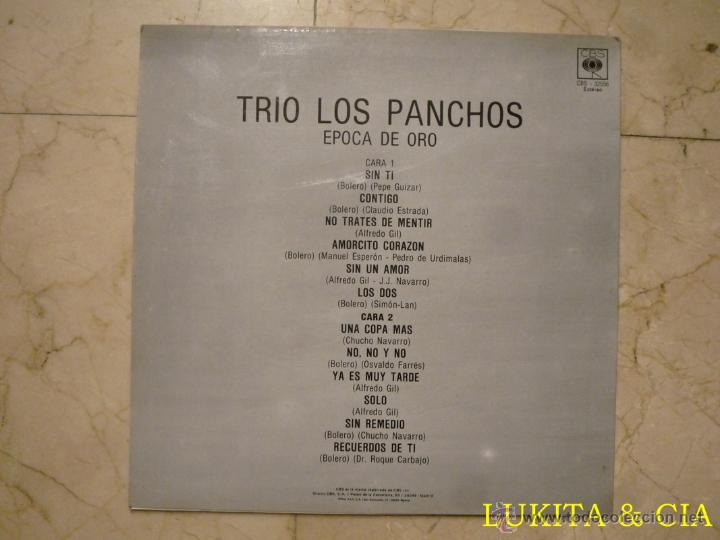 Discos de vinilo: LP - TR&Iacute;O LOS PANCHOS - &Eacute;POCA DE ORO - 1984. - Foto 2