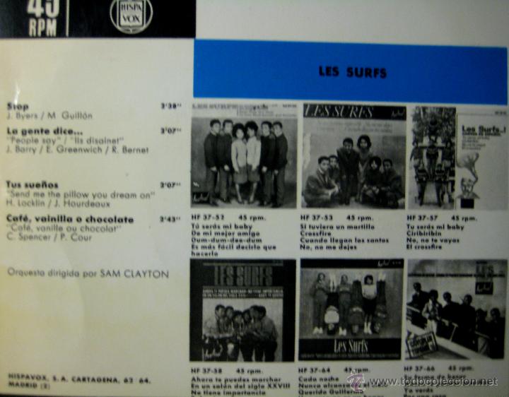 Discos de vinilo: LES SURFS. STOP. HISPAVOX 1965 - Foto 2