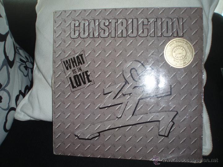 Discos de vinilo: construction-what is in love.4 versiones, maxi , germany - Foto 1