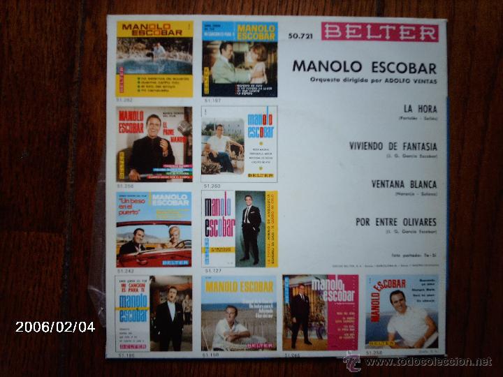 Discos de vinilo: manolo escobar  -  la hora  +  3 - Foto 2