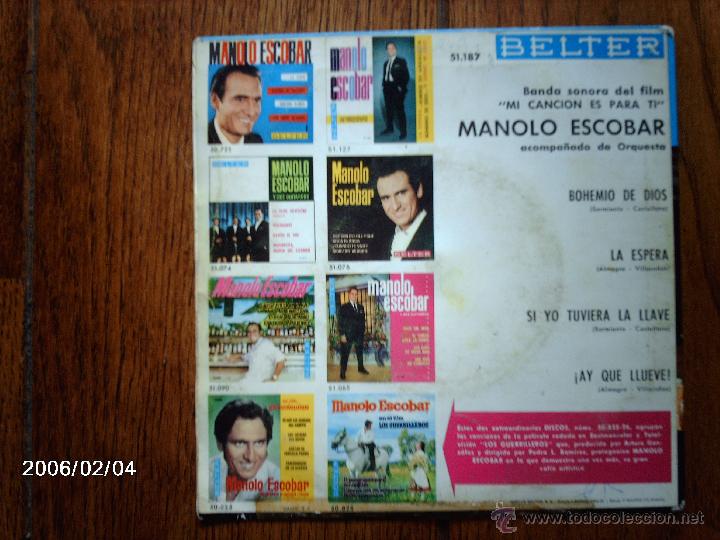 Discos de vinilo: manolo escobar  -  bohemio de dios  +  3 - Foto 2
