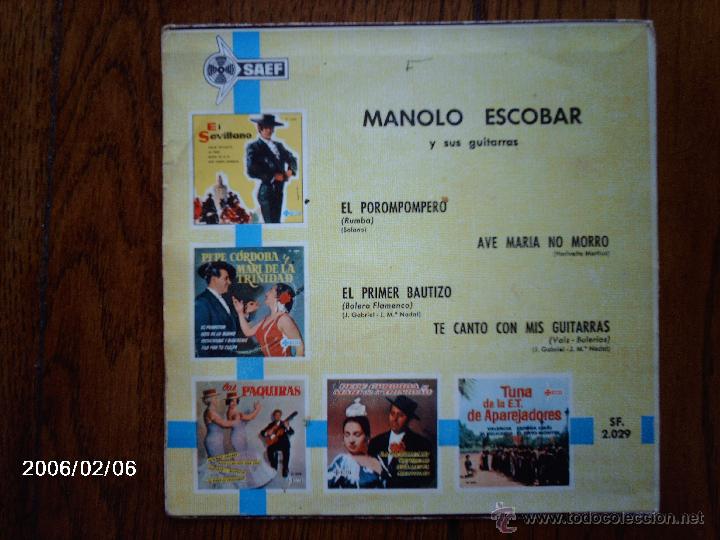 Discos de vinilo: manolo escobar  -  el porompompero  +  3 - Foto 2