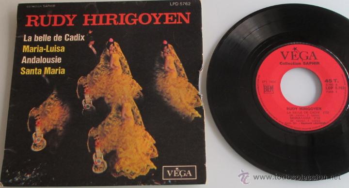 Discos de vinilo: RUDY HIRIGOYEN - LA BELLE DE CADIX / ANDALOUSIE + 2 - EP - VEGA 1954 FRANCE