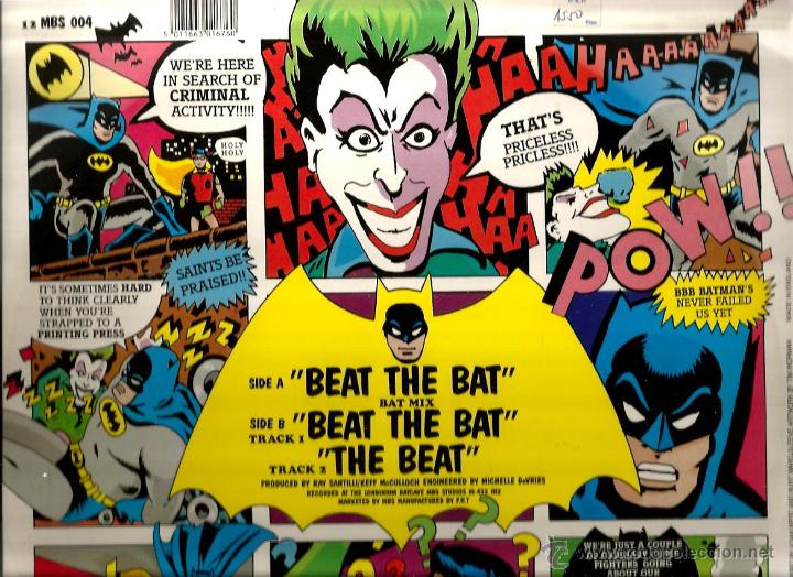 Discos de vinilo: MAXI DICK & BRUCE : BATMAN : BEAT THE BAT ( 3 TRACKS ) - Foto 2