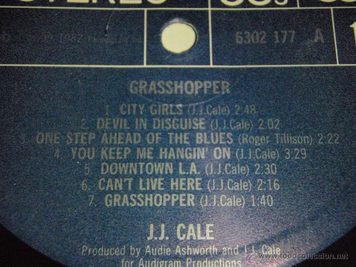 Discos de vinilo: J.J. Cale &lrm;&ndash; Grasshopper Scandinavia,1982 Mercury - Foto 5