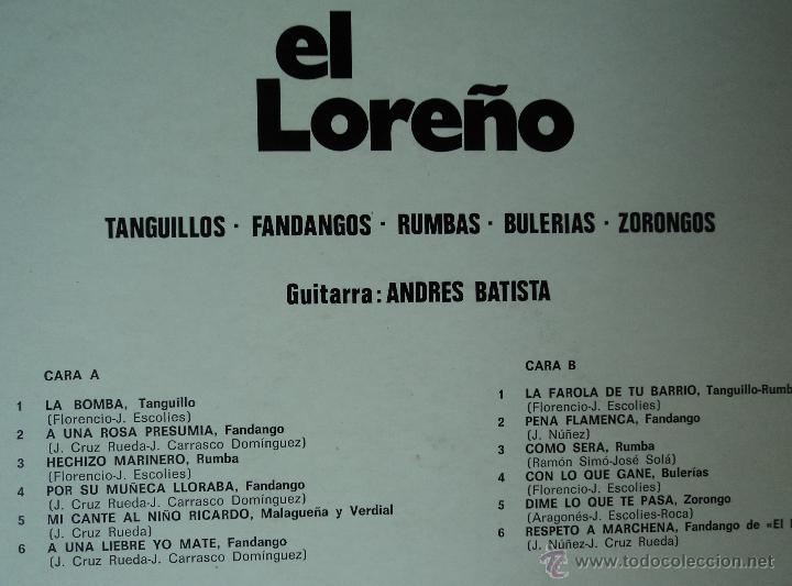 Discos de vinilo: El Lore&ntilde;o - La Bomba - Edici&oacute;n de 1974 de Espa&ntilde;a - Foto 3