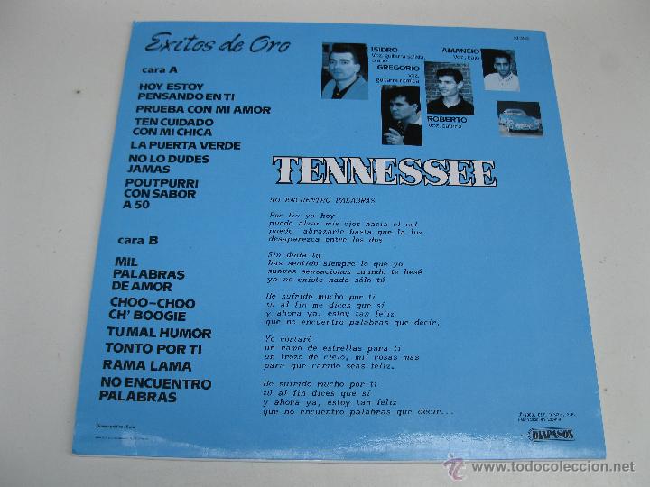 Discos de vinilo: LP - TENNESSEE - EXITOS DE ORO - DIAL DISCOS - A&Ntilde;O 1989. - Foto 2