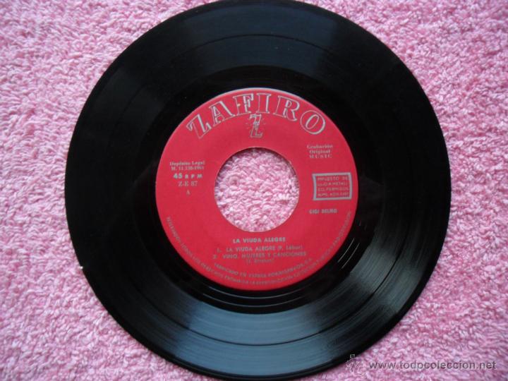 Discos de vinilo: gigi delmo la viuda alegre 1961 zafiro Z-E 87 disco vinilo - Foto 3 - 44726225