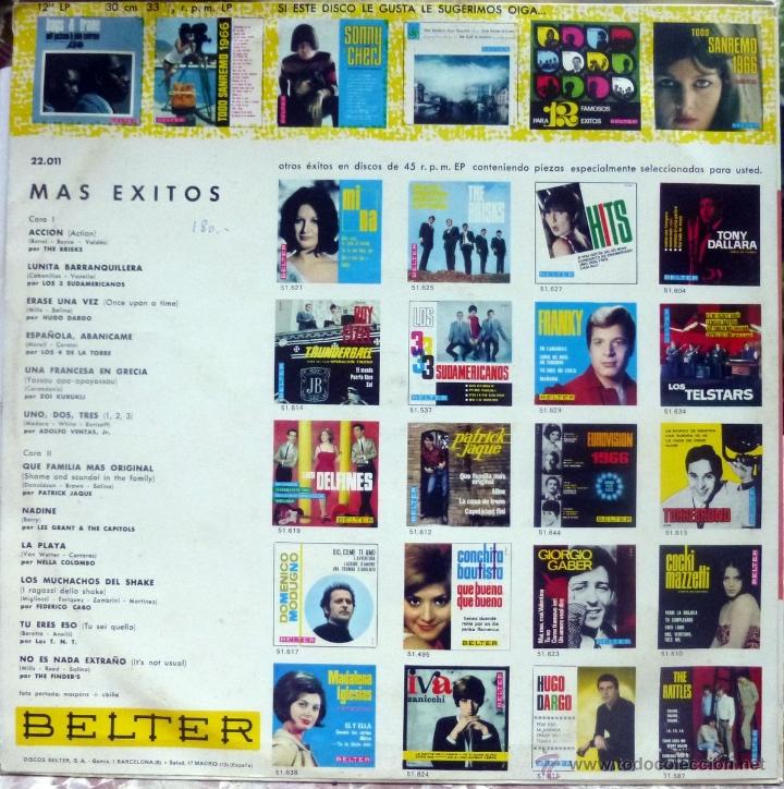 Discos de vinilo: VVAA. M&aacute;s &eacute;xitos. Belter, Esp. 1966 LP - Foto 2