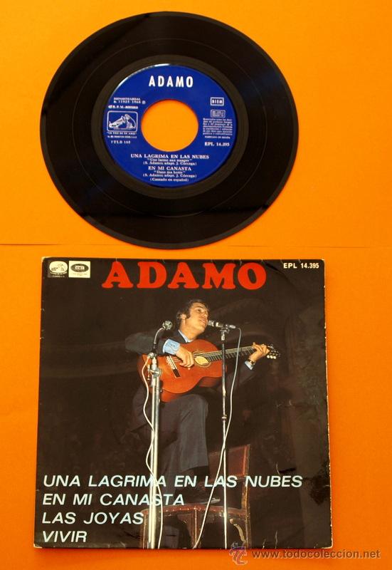 Discos de vinilo: ADAMO - UNA LAGRIMA EN LAS NUBES - LEMI - - Foto 1