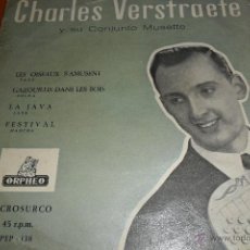 Discos de vinilo: CHARLES VERSTRAETE Y SU CONJUNTO MUSETTE.- LA JAVA/ LES OISEAUX S'AMUSENT +2 - EP 50'S. Lote 44869942