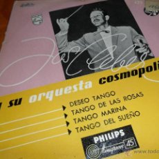 Discos de vinilo: JOS CLEBER Y ORQUESTA COSMOPOLITA.- DESEO TANGO/ TANGO DE LAS ROSAS/ TANGO MARINA +1 - EP 50'S