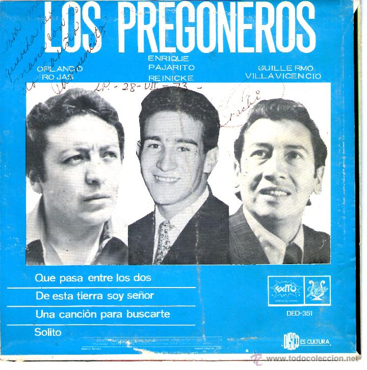 Discos de vinilo: LOS PREGONEROS QUE PASA ENTRE LOS DOS - Foto 2