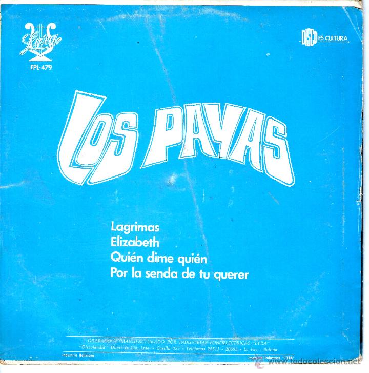 Discos de vinilo: LOS PAYAS LAGRIMAS - Foto 2
