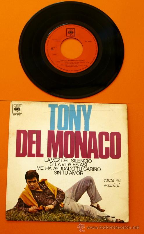 Discos de vinilo: TONY DEL MONACO - LA VOZ DEL SILENCIO - CBS - - Foto 1