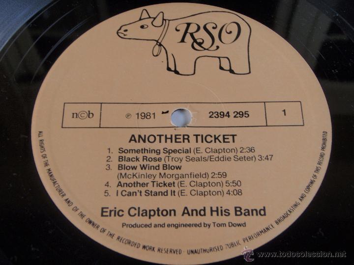 Discos de vinilo: Eric Clapton &ndash; Another Ticket SCANDINAVIA 1981 RSO - Foto 4