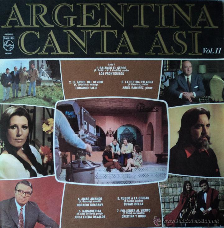Vinyl records: Argentina Canta as&iacute; - Vol. 2 - Varios Argentinos - Edici&oacute;n de 1972 de Argentina