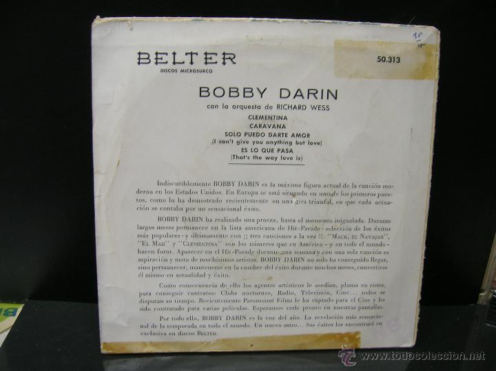 Discos de vinilo: Bobby Darin 7 EP Clementina +3, spanish edit - Foto 2