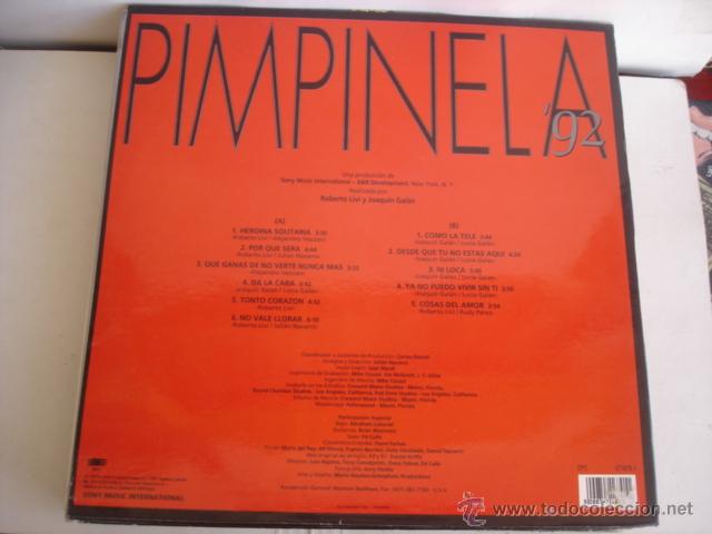 Discos de vinilo: PIMPINELA  &acute;92 - Foto 2