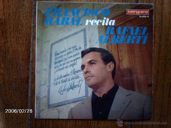 Discos de vinilo: francisco rabal  recita rafael alberti - Foto 1
