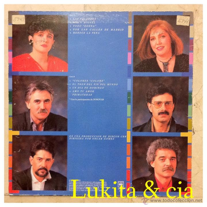 Discos de vinilo: MOCEDADES - COLORES - CBS 1986. - Foto 6