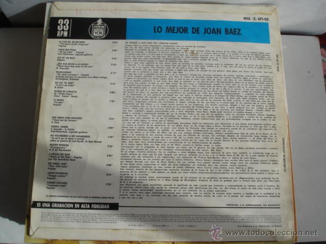 Discos de vinilo: Joan Baez ? Lo Mejor De Joan Baez - Foto 2