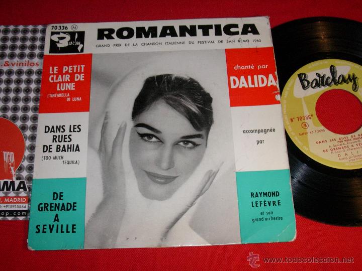 Disques de vinyle: dalida accompagnee par raymond lefevre Romantica  france SAN REMO 1960  ep