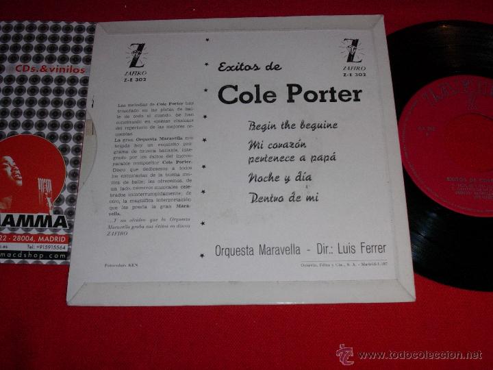 Discos de vinilo: exitos de cole porter begin the beguine 1962 ep - Foto 2