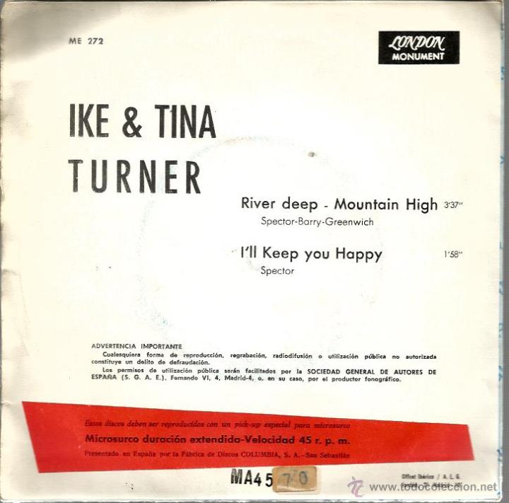 Discos de vinilo: SG IKE & TINA TURNER : RIVER DEEP, MOUNTAIN HIGH - Foto 2