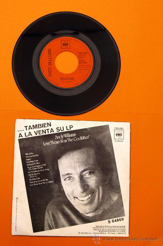 Discos de vinilo: ANDY WILLIAMS - EL PADRINO - CBS - - Foto 2