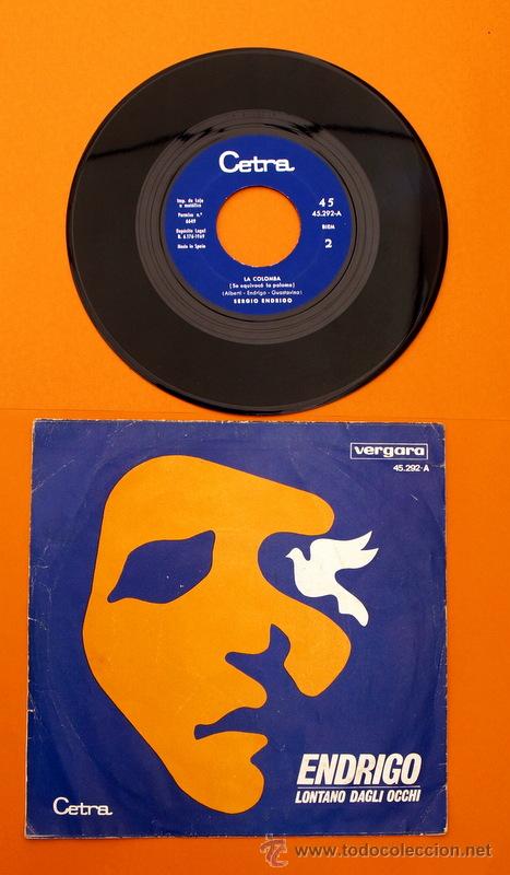 Discos de vinilo: ENDRIGO - LA COLOMBA - VERGARA - - Foto 2