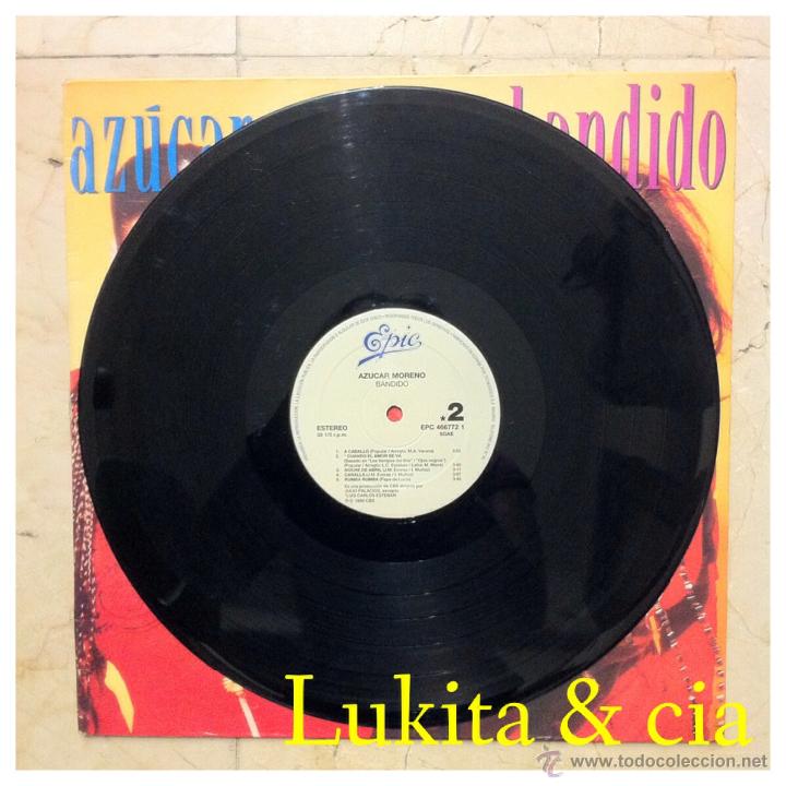 Discos de vinilo: AZ&Uacute;CAR MORENO - BANDIDO - EPIC 1990. - Foto 5