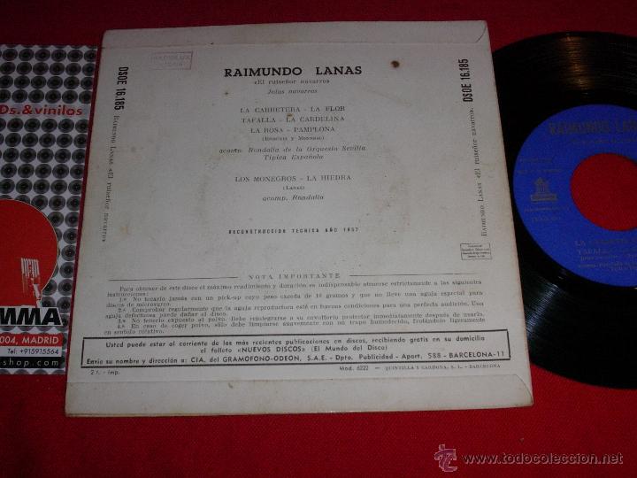 Discos de vinilo: raimundo lanas la carretera  1958  ep - Foto 2