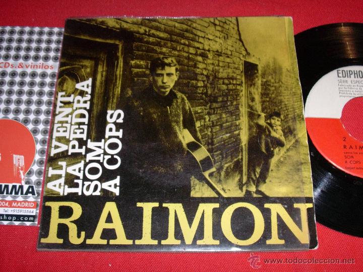 Discos de vinilo: raimon   al vent  la pedra  som  a cops    EDIPHONE  1962   ep - Foto 1