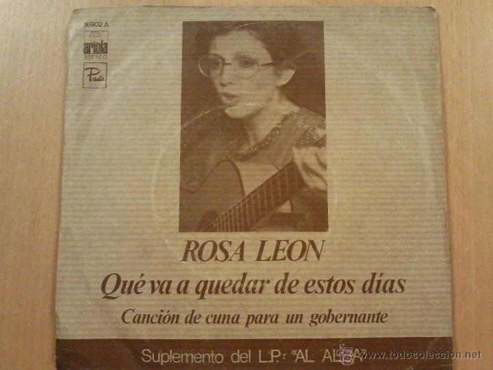 Discos de vinilo: ROSA LEON QUE VA A QUEDAR DE ESTOS DIAS SINGLE - Foto 1