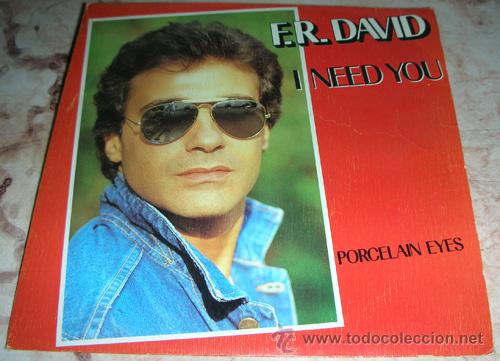 Discos de vinilo: F.R. DAVID - I NEED YOU - SINGLE PROMO - Foto 1