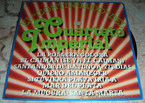 Discos de vinilo: CUARTETO IMPERIAL - EL CONTINUADO --- SINGLE 1980 - Foto 2