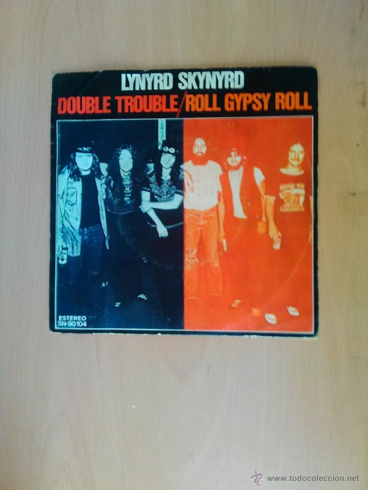 Discos de vinilo: lynyrd skynyrd single double trouble 1976 - Foto 1