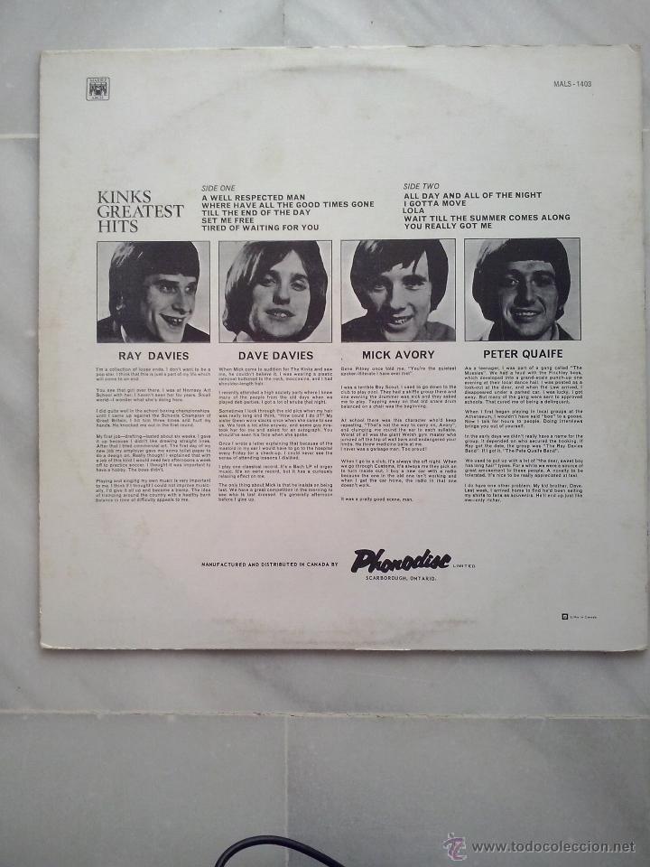 Discos de vinilo: kinks greatest hits lp marble canada - Foto 2