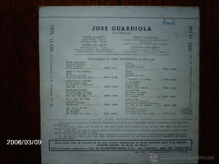 Discos de vinilo: jose guardiola  -  verde campi&ntilde;a  +  3 - Foto 2