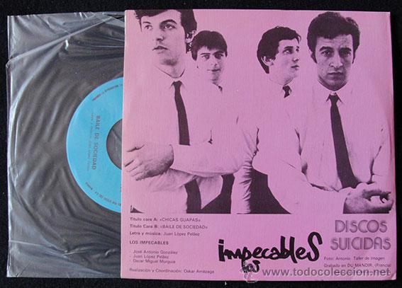 Discos de vinilo: LOS IMPECABLES - Chicas Guapas - Single 1983 - Foto 2